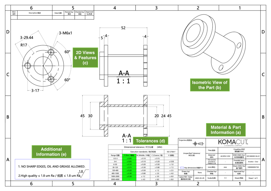 CNC Part - 2D View - PDF