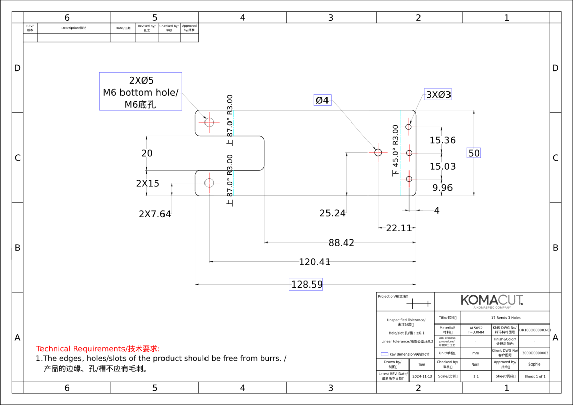 PDF - Sheet Metal Part Drawing