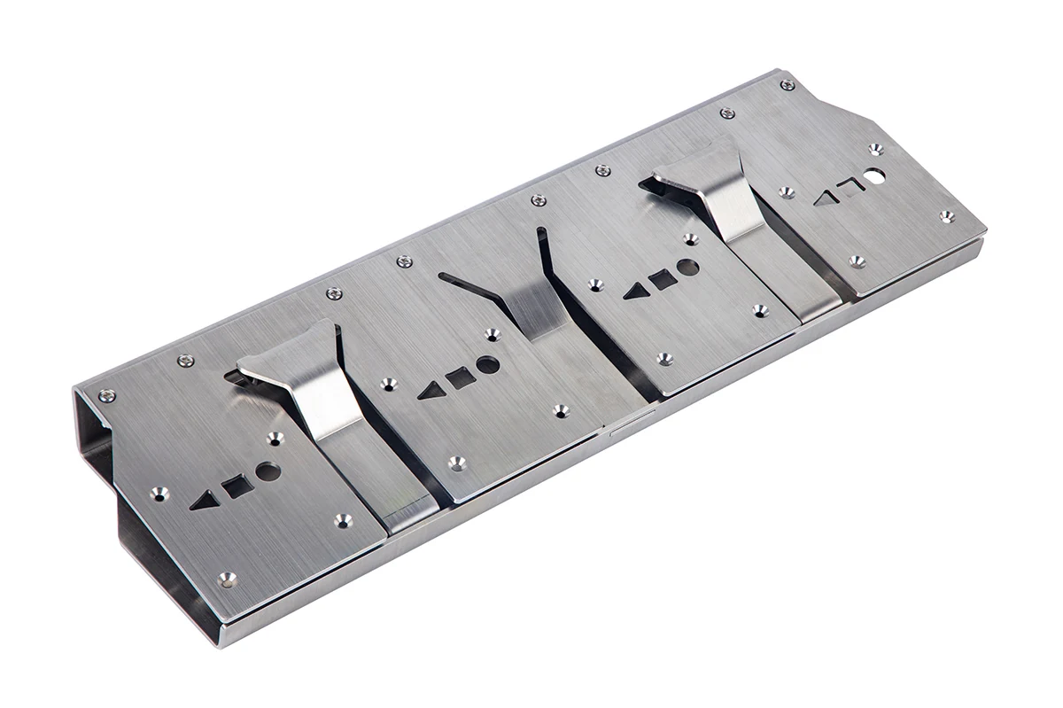 Laser-cut and formed stainless steel bracket