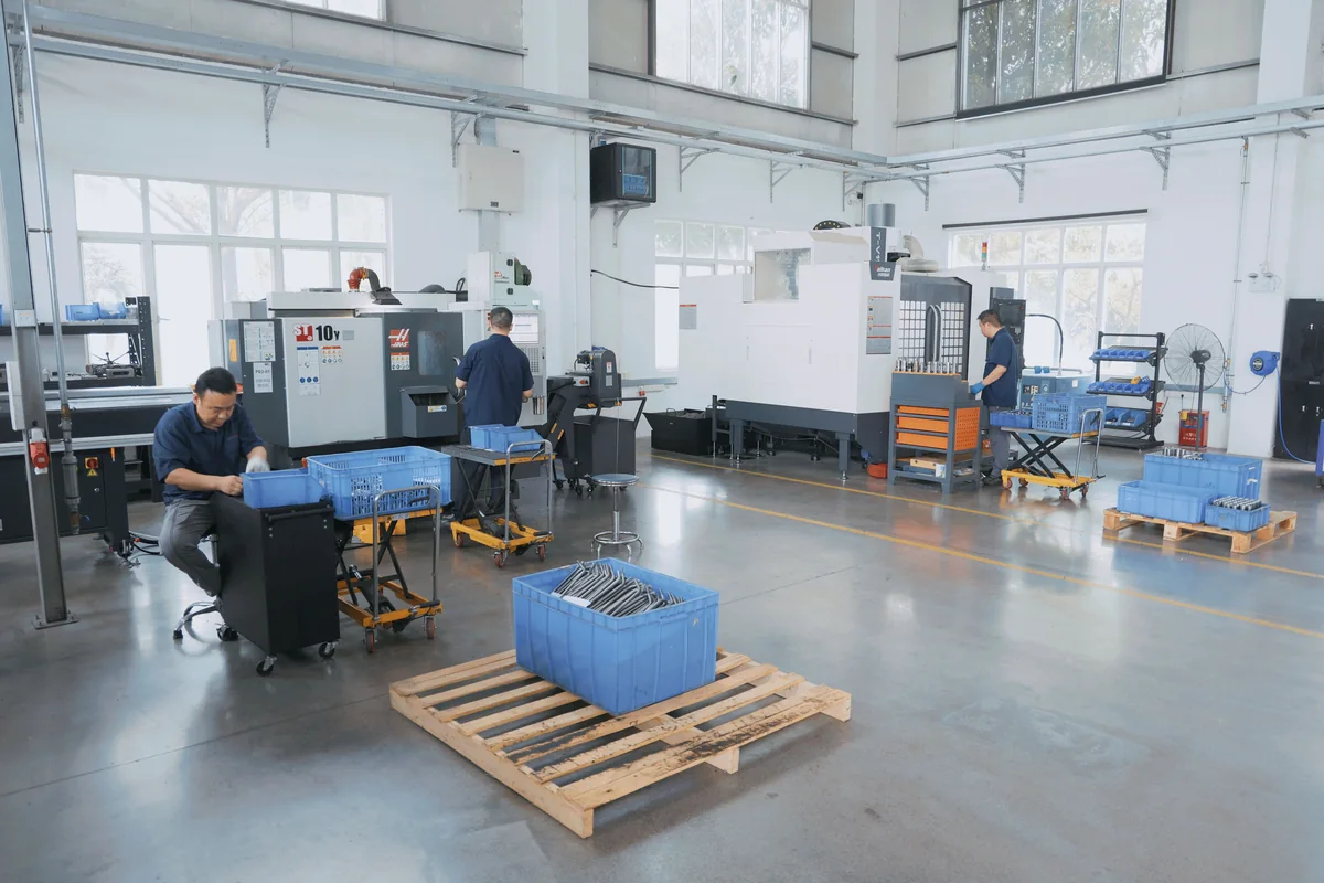 CNC lathes and machining centres running turned parts on the Komacut production floor